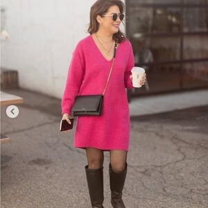 Smash + Tess Fuchsia Scoop Neck Cozy Oversized Knit Top